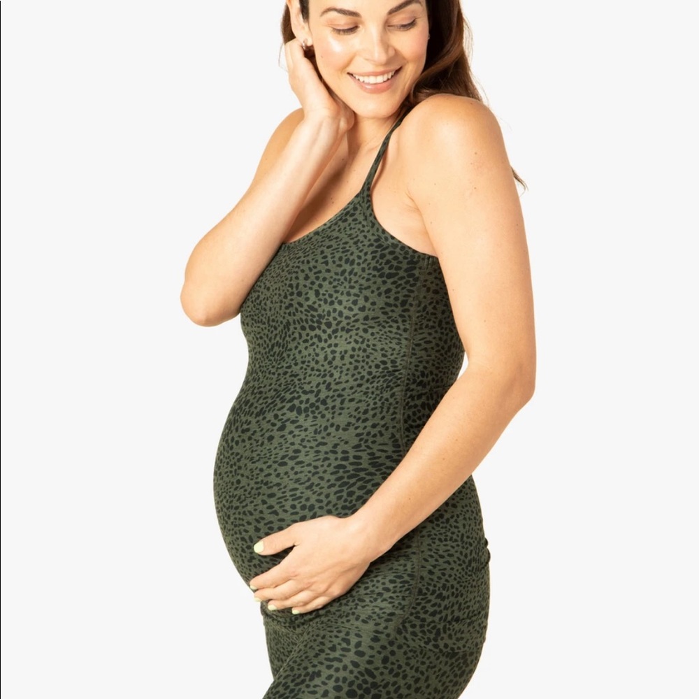Beyond Yoga Cheetah maternity tank
